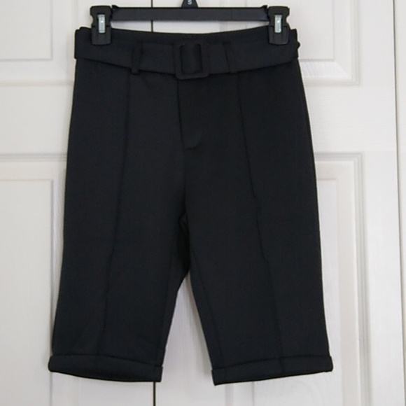 NEW Fashion Nova Walk In The Park Biker Trouser - Black - Picture 4 of 16